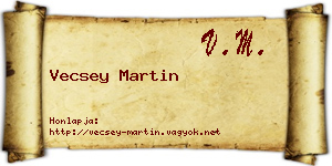 Vecsey Martin névjegykártya